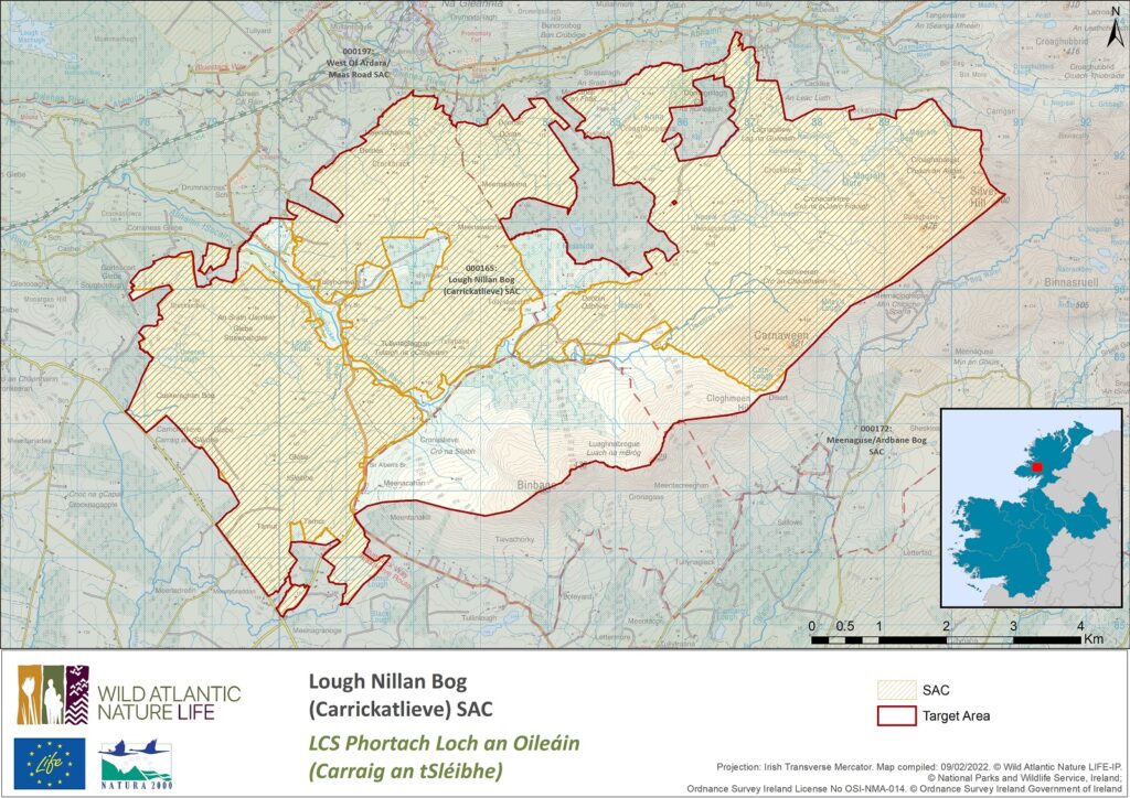 Lough Nillan Bog Area Map