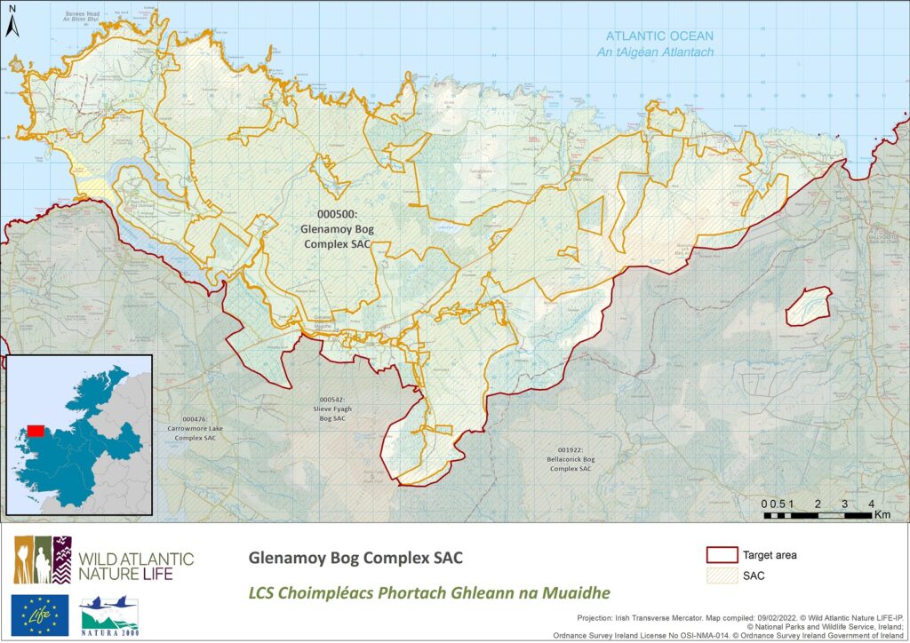 Glenmoy Bog Complex Area Map