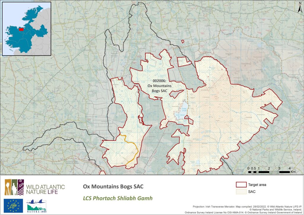 Ox Mountains Bogs Area Map